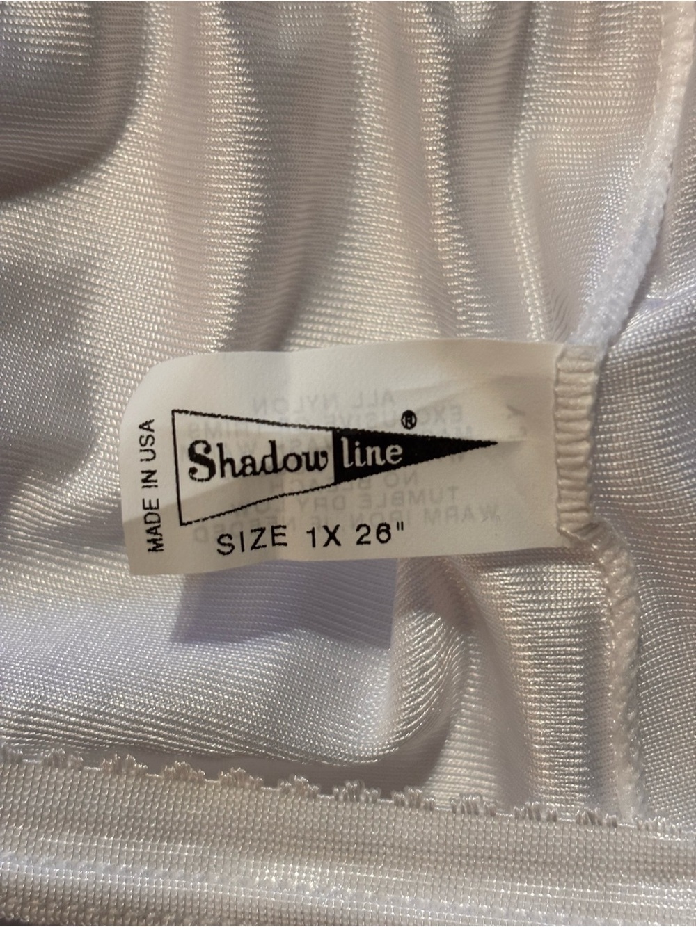 Vintage Shadowline White Nylon Bloomers/Pettipants Size 1X - Picture 4 of 5
